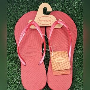 Havaianas Flip Flops Red Size 7/8 Women New With Tags
